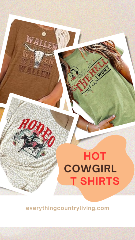 Cowgirl t-shirts Pinterest pin
