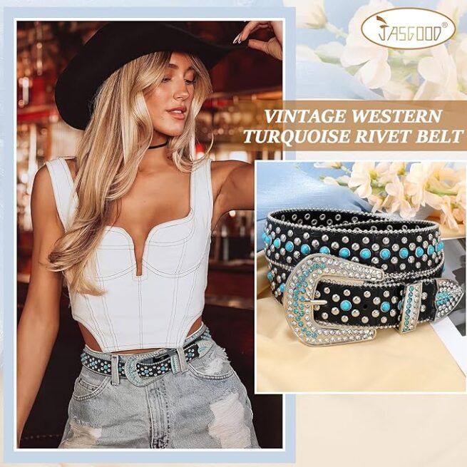 Rhinestone Turquoise Belt - Image 2