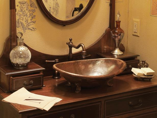 western bathroom ideas copper sink