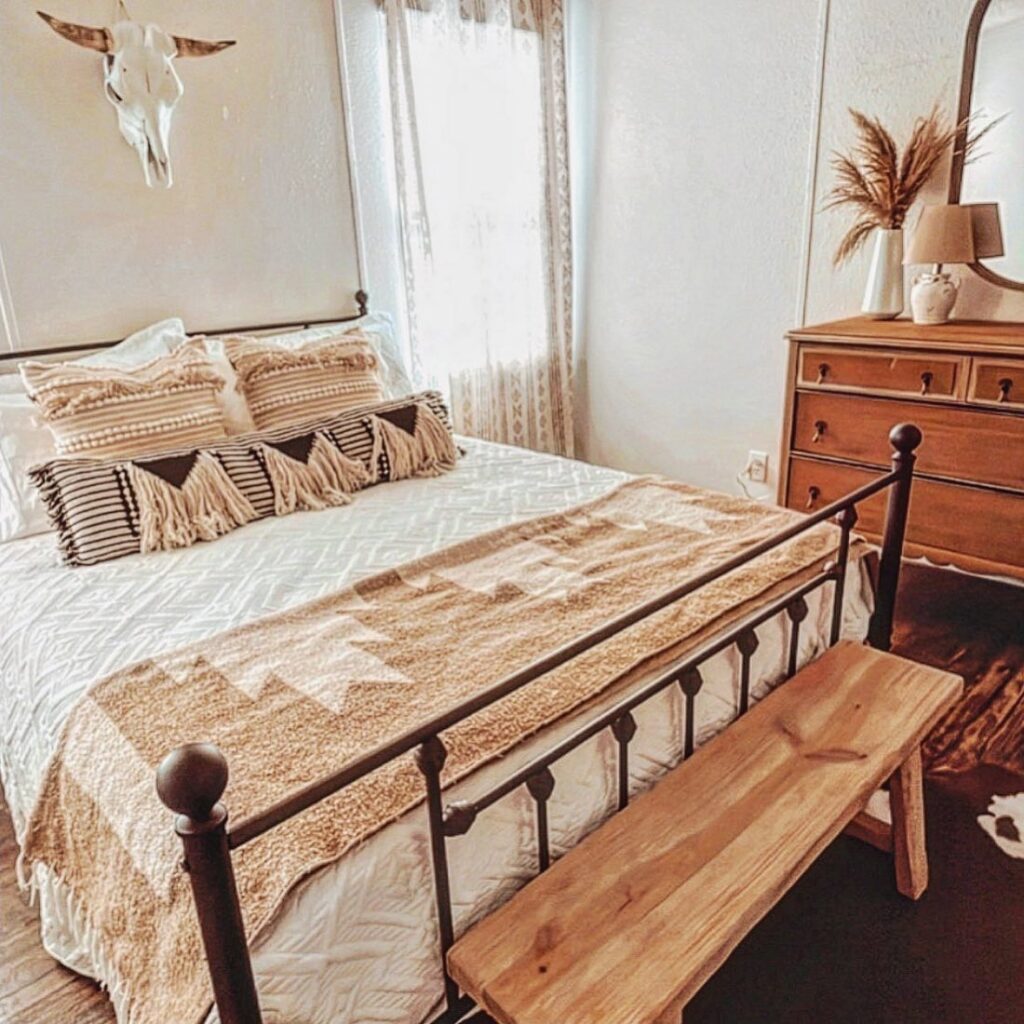 cream and tan western bedroom ideas