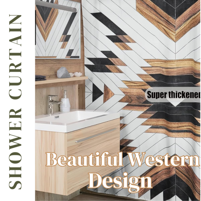 Aztec design shower curtain