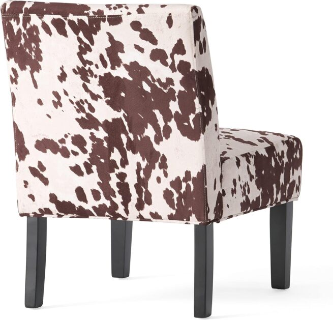 Cow Print Fabric Dining Chair - Image 2