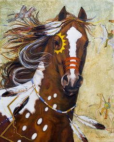 beautiful paint horse art
