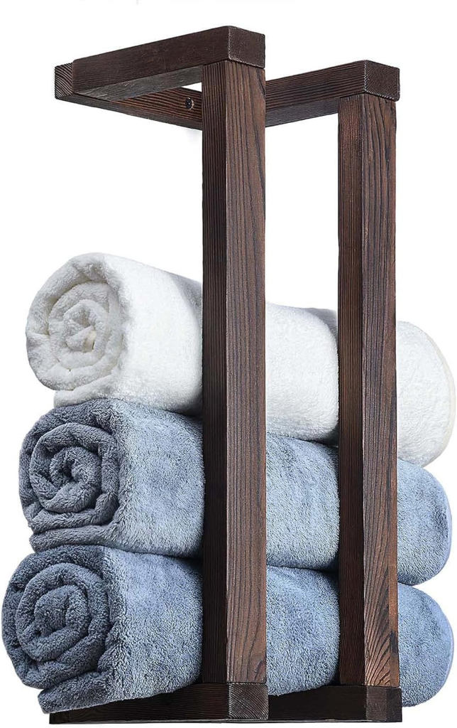 wooden towel holder