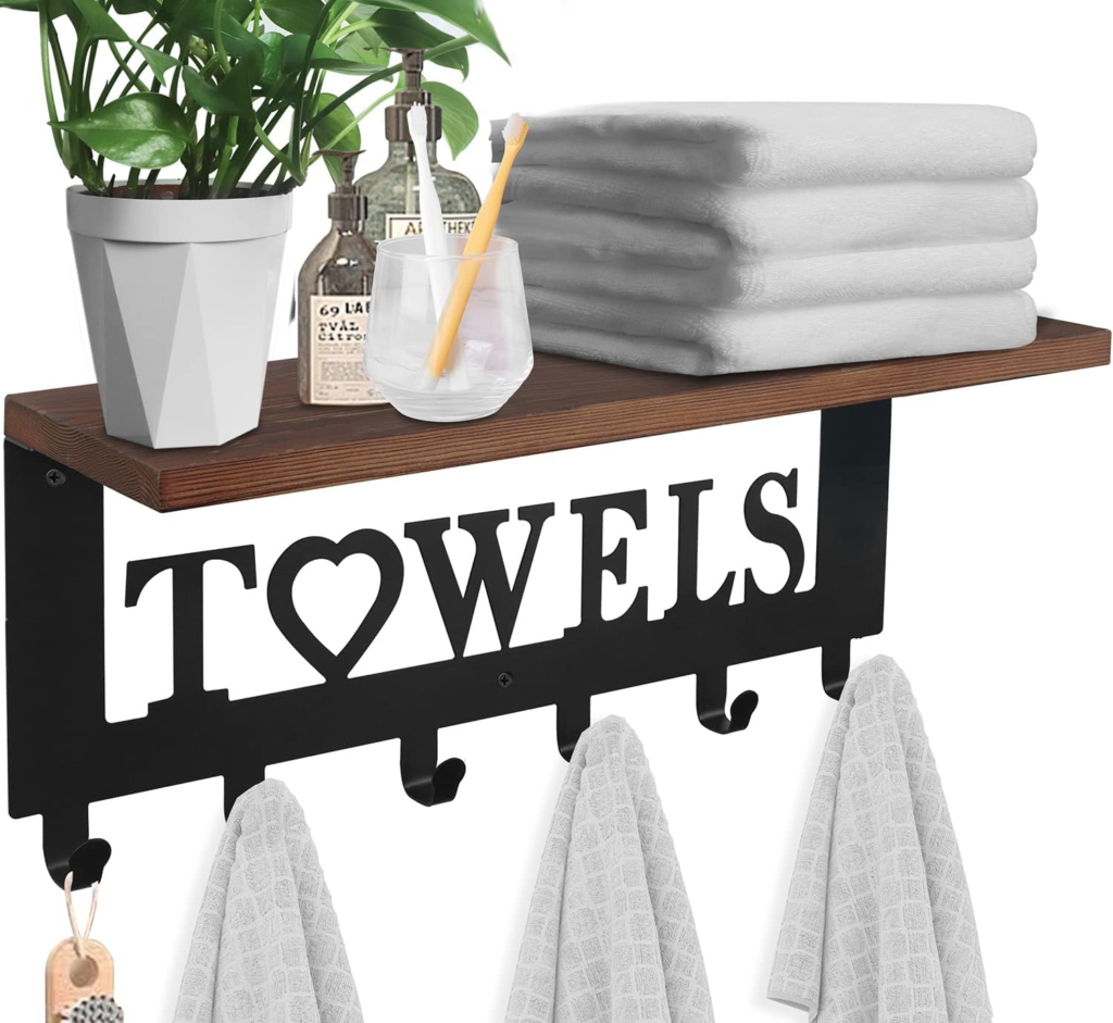 towel holder and shelf