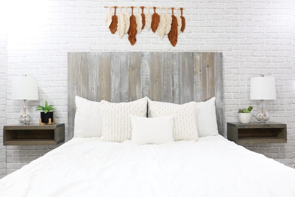 distressed wood bed