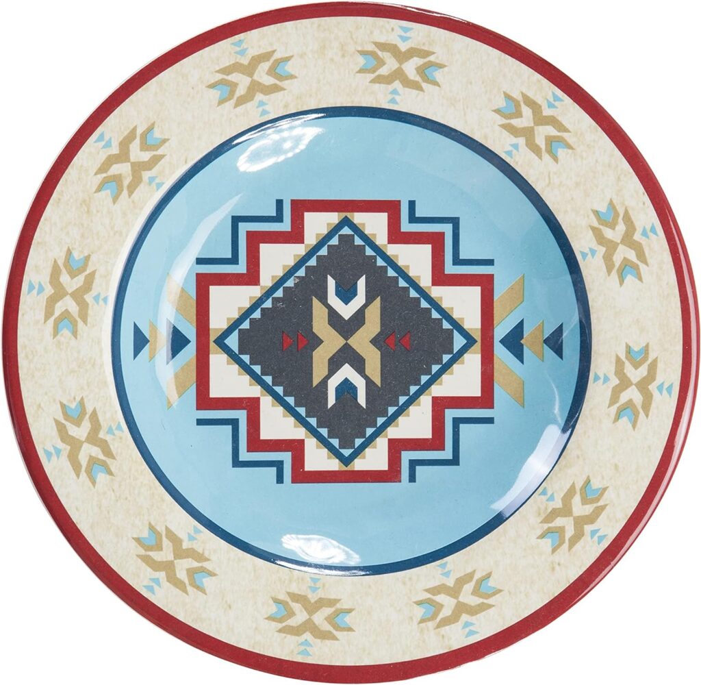 western outdoor decorating ideas. Picture of Aztec plates