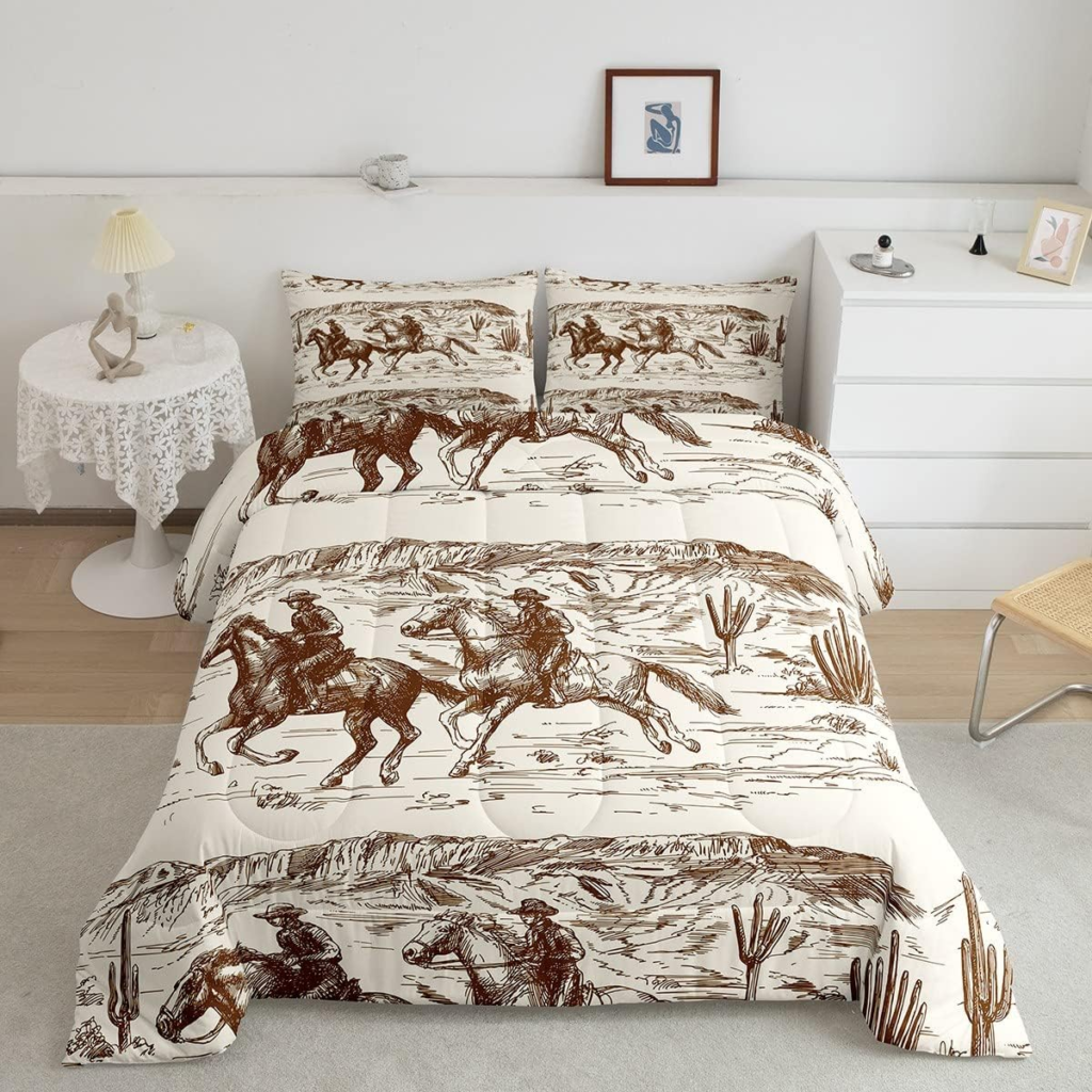 Western Bedding Ideas comforter with cowboys and horses