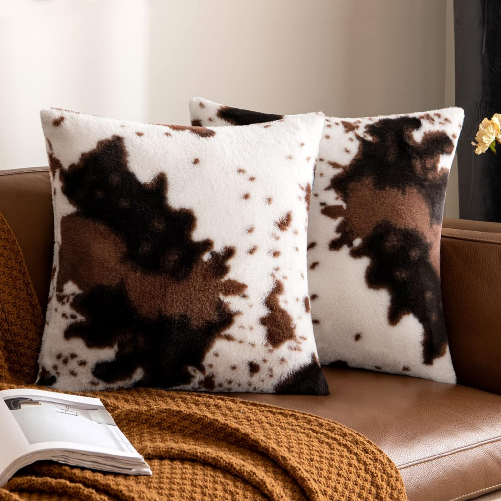 Western Bedding Ideas picture of cowhide pillow