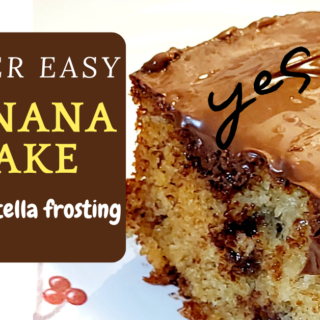 banana cake with Nutella frosting