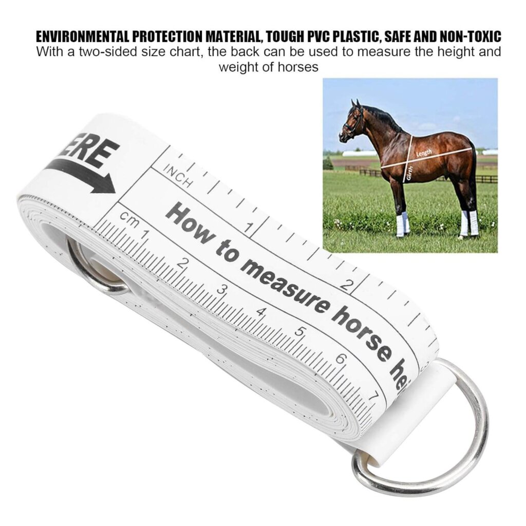 tape measure to measure the weight of a horse