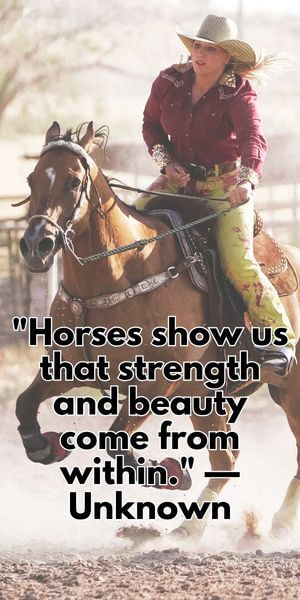 uplifting inspirational horse quotes girl running a horse