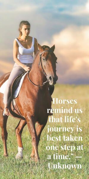 uplifting inspirational horse quotes girl riding a horse