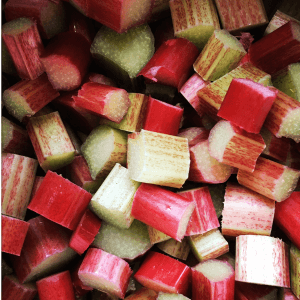 chopped rhubarb