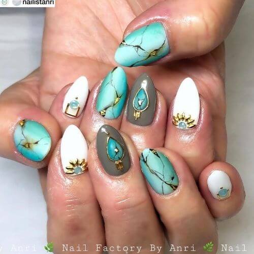  Turquoise Western Nail Designs