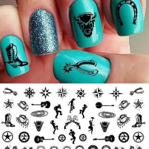 western nail stickers