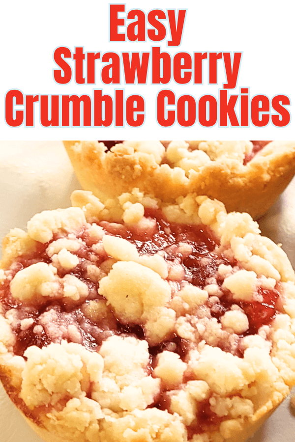 Easy Strawberry Crumble Cookies