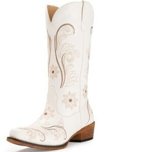 white cowboy boots