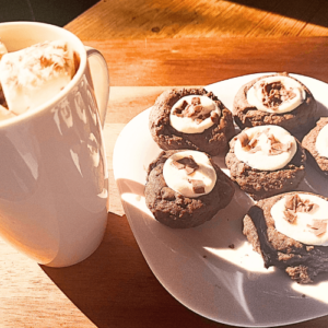 chocolate and marshmallow cookies