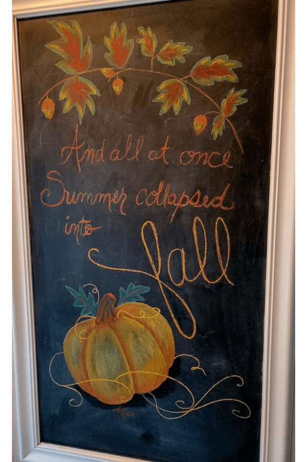 chalkboard fall sign