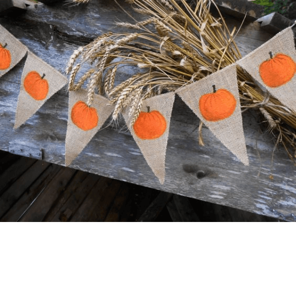 burlap fall flag banner