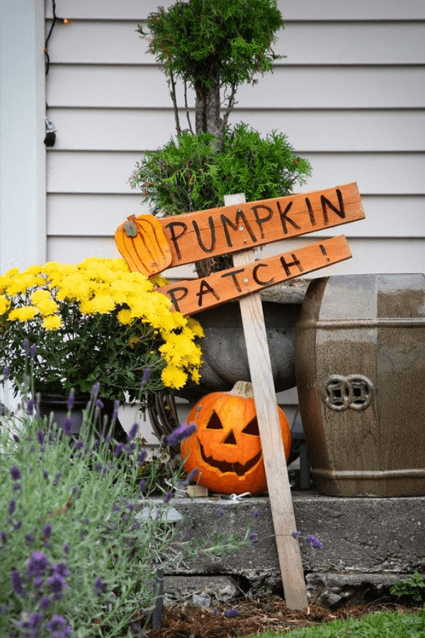 rustic pumpkin patch sign