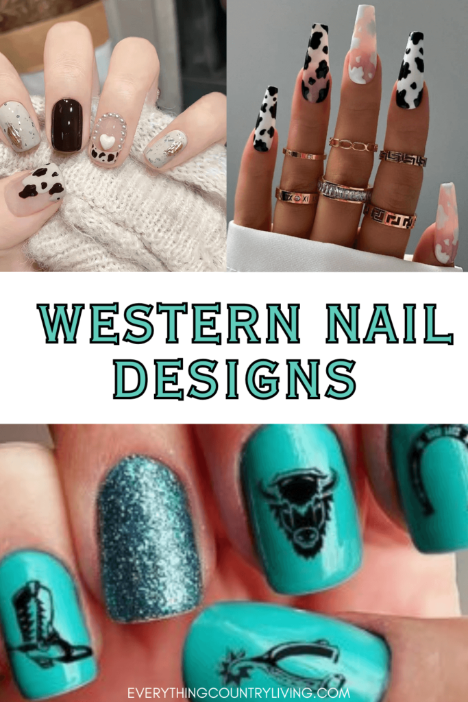 4 western nail designs
