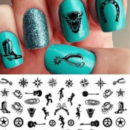 western nail stickers