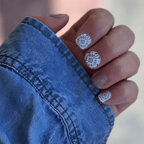 Aztec western nail designs