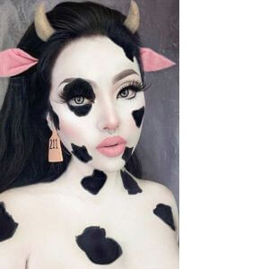 cow makeup for halloween
