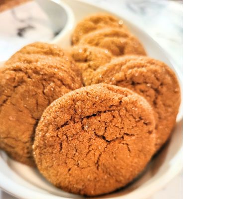 plate of ginger cookies