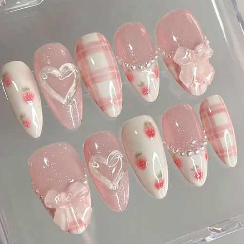 Valentines press on nails